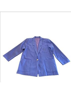 Women's Barrie Stephens Vintage Bluish Purple Blazer with Purple Lining, Size L